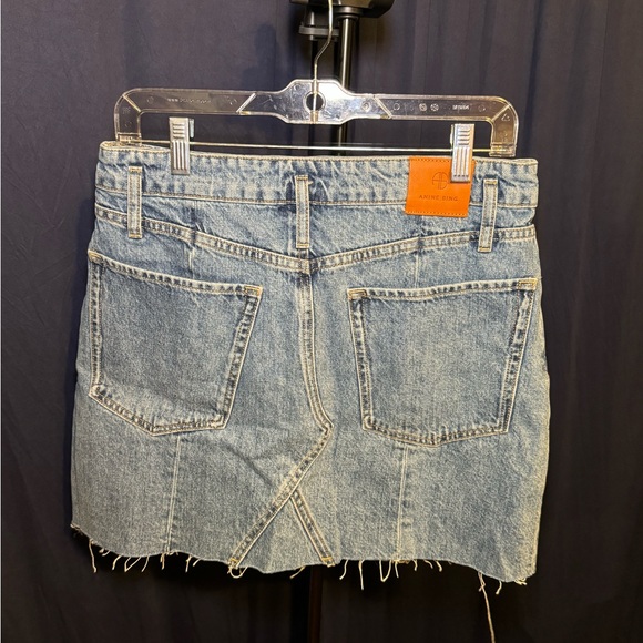 Anine Bing Raw Edge trim mini Denim Skirt - new w/tags! - Picture 8 of 14
